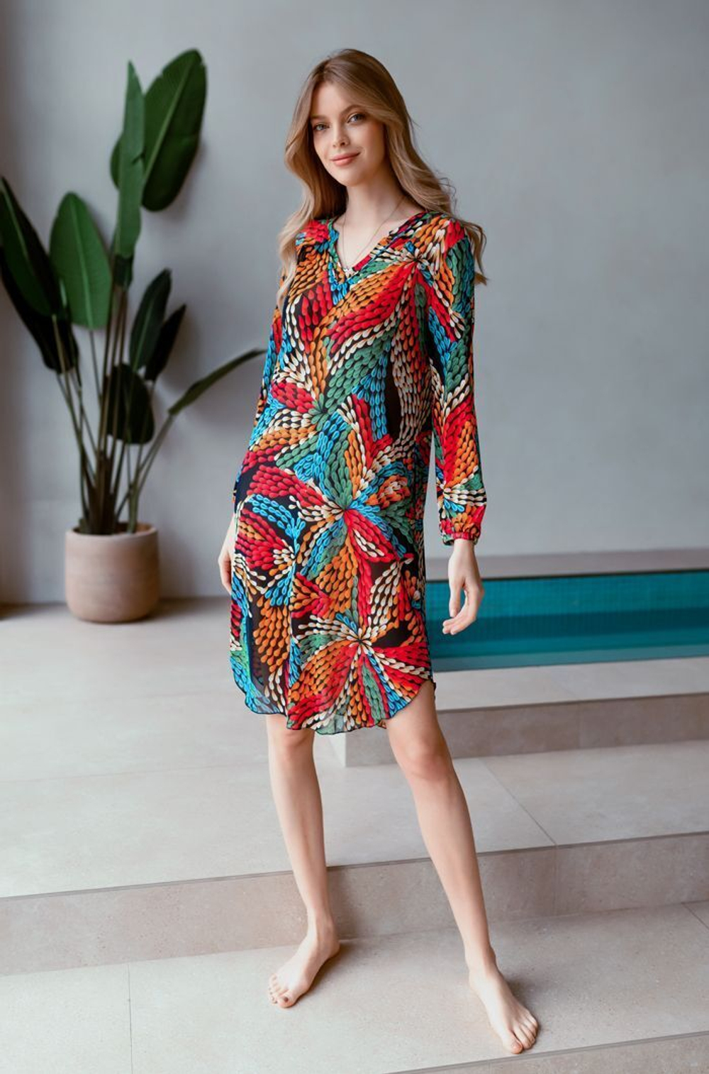 Туника для пляжа Barbara (Размер: S) (Цвет: разноцветный)