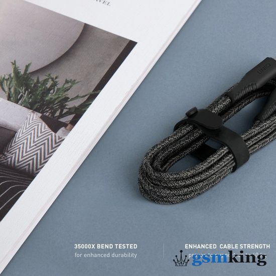 Uniq HELIX Antimicrobial USB-C to Lightning (1.2m) Black