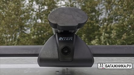 Багажник Интер Титан с замком на рейлинги с аэро ( овальной) дугой 130 см.