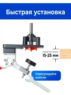 Шаблон для врезки мебельных петель круглый