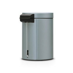Ведро для мусора Brabantia мятный металик 3л вид сзади