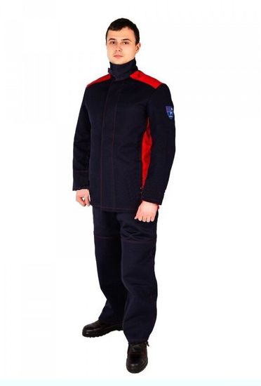 Костюм сварщика "СварМакс-2" брюки (т.синий/красный)