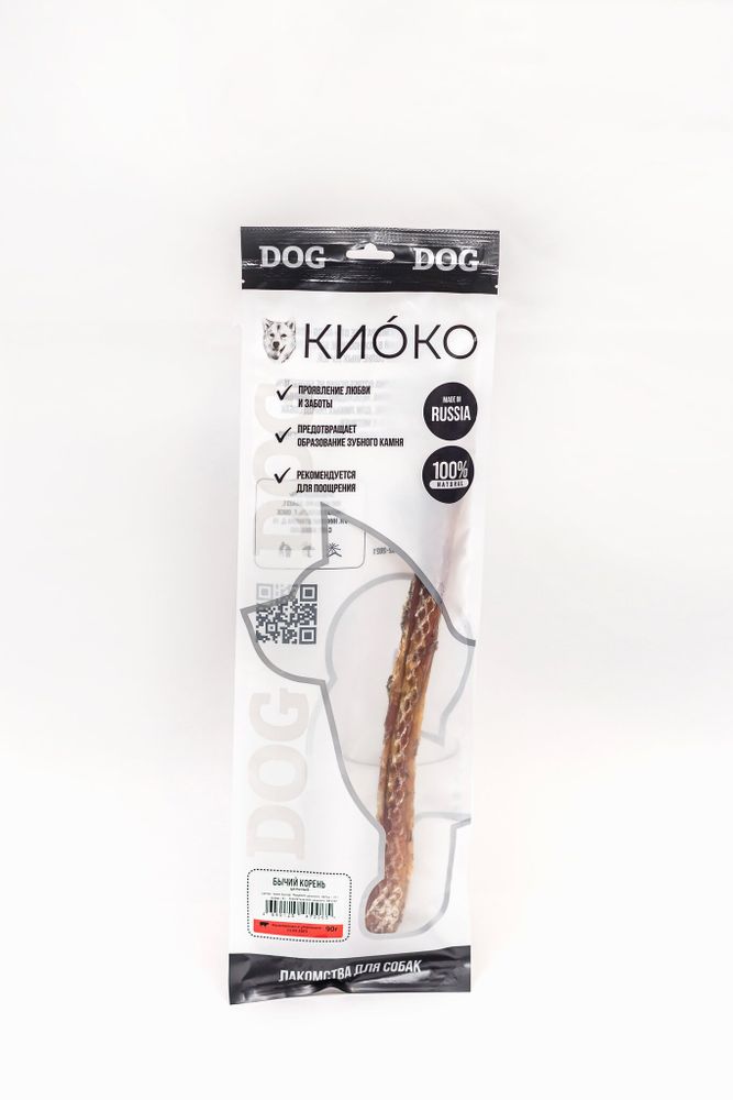 Лакомство для собак КИОКО Бычий корень цельный 90г