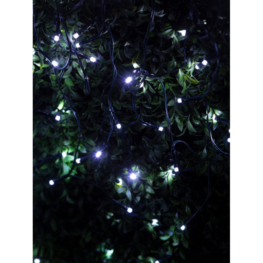 Садовая гирлянда ЭРА ERASF22-29 Бахрома на солнечной батарее холодный свет 2.4*0.5 м