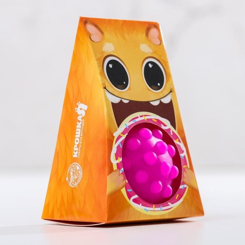 4916709 Развивающий, массажный, рельефный мячик «Рыжий монстрик»