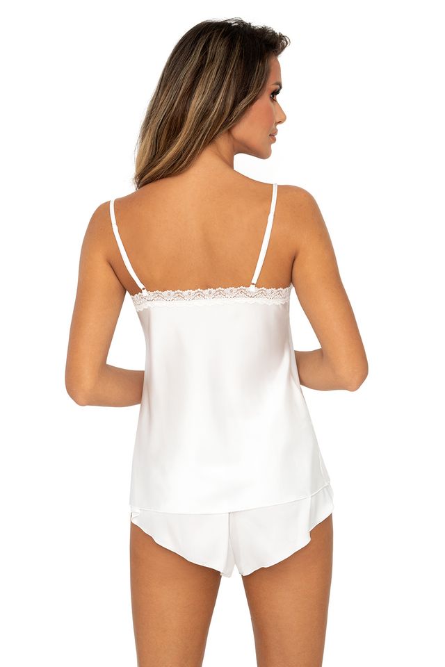 Сатиновая пижама Tiffani из однотонных топа и шортиков