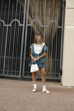 Upcycling юбка мини