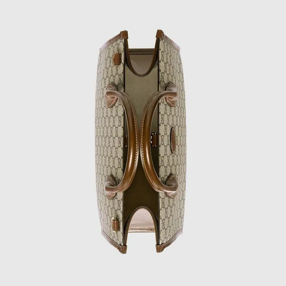 Маленькая сумка-тоут Gucci GG Supreme из парусины бежевый