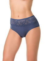 Трусики-слипы с высокой посадкой и кружевом (Размер: XXL) (Цвет: белый)