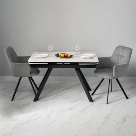 Комплект из 2-х стульев Bradex Home Grant серый шенилл на поворотном механизме