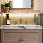 Смеситель для раковины Gessi Venti20, на 3 отверстия, средний, с донным клапаном, цвет Chrome
