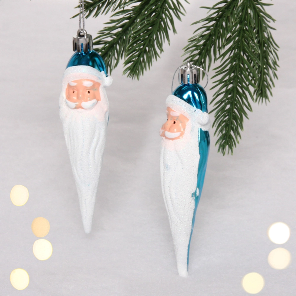Елочные игрушки «Волшебная борода» 12 см (набор 2 шт), Синий