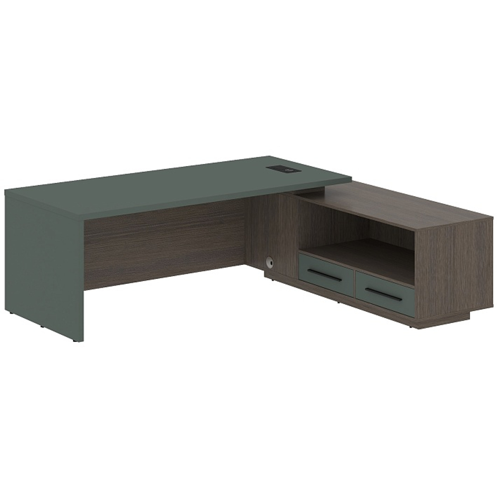 Стол руководителя угловой с тумбой VELION