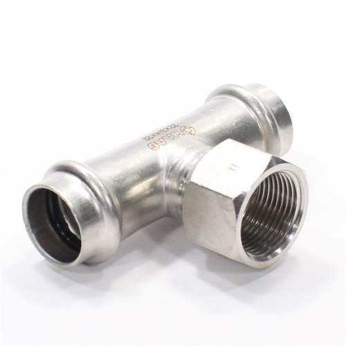 Тройник 22-3/4"-22, WAAG Heavy Inox, пресс-резьба, вн., сталь нержавеющая