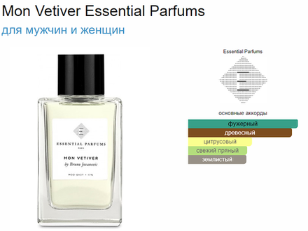 Essential Parfums Mon Vetiver 100 ml  (duty free парфюмерия)