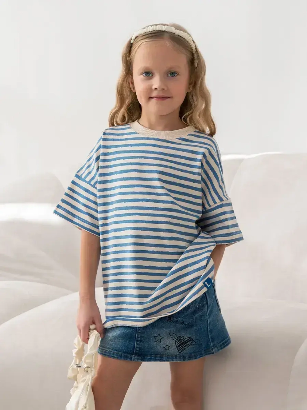 Футболка для девочки в полоску