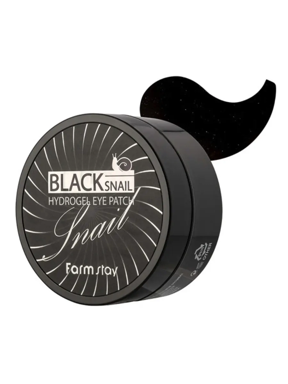 FARMSTAY - ПАТЧИ ГИДРОГЕЛЕВЫЕ ДЛЯ ГЛАЗ С МУЦИНОМ ЧЕРНОЙ УЛИТКИ BLACK SNAIL HYDROGEL EYE PATCH, 60 ШТ.