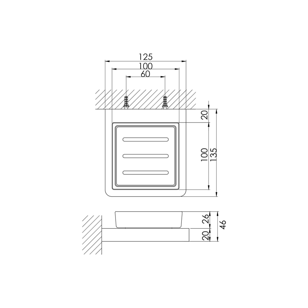 Steinberg Серия 420 Мыльница настенная, белое сатин. стекло, хром 420 2201