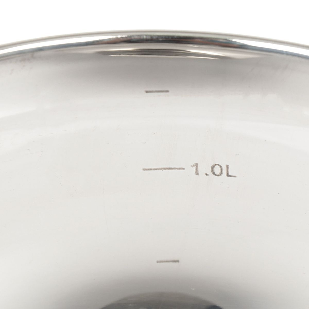 Ковш нерж, 2 л, крышка стекло, силикон ручка, индукц, Daniks, Модерн серый, SD-16SN