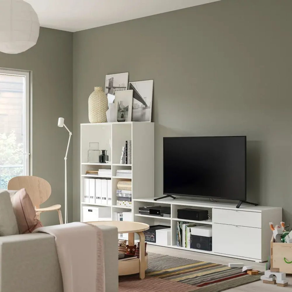 Комбинация для хранения  - VIHALS IKEA/ ВИХАЛС ИКЕА, 140х275 см, белый