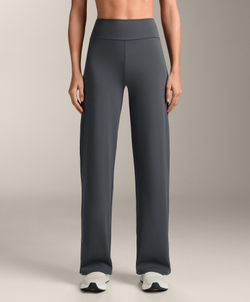 OYSHO Брюки прямого кроя Comfortlux с высокой посадкой, асфальтовый