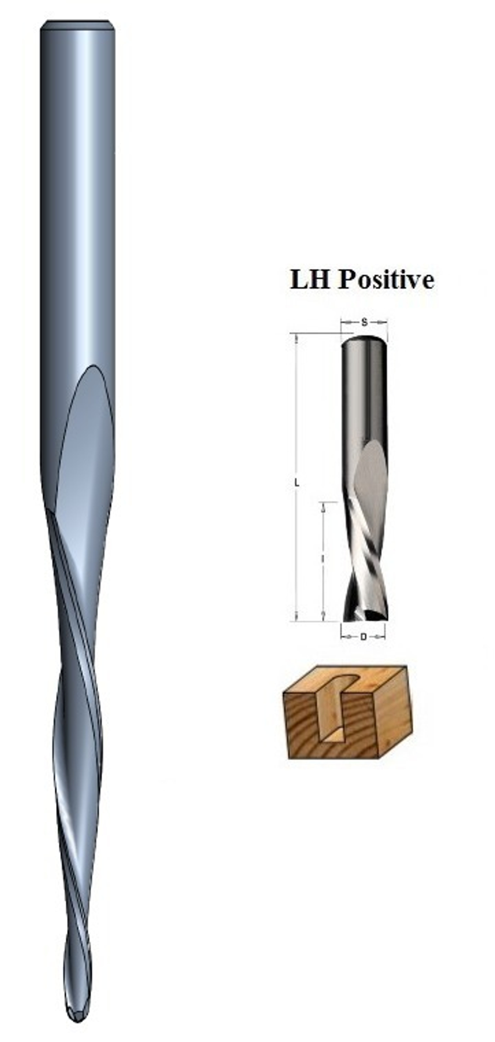 HM спиральная фреза D.3x20x50 S.4  Z=2 LH positive