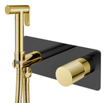Boheme Смеситель гигиенический STICK BLACK TOUCH GOLD