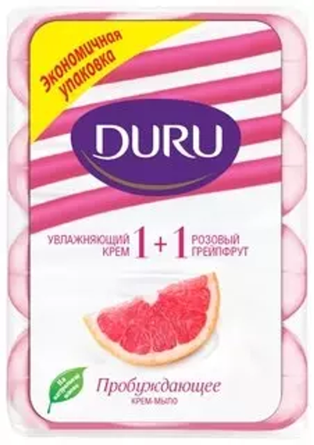 "DURU" Т/мыло Увлажняющий крем+ Розовый Грейпфрут 4х80г= 320г
