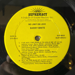 Винтажная виниловая пластинка LP Barry White No Limit On Love (США 1974)