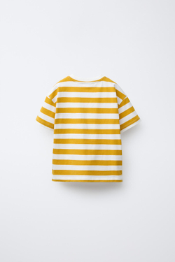 ZARA ФУТБОЛКА В ПОЛОСКУ, ОХРА