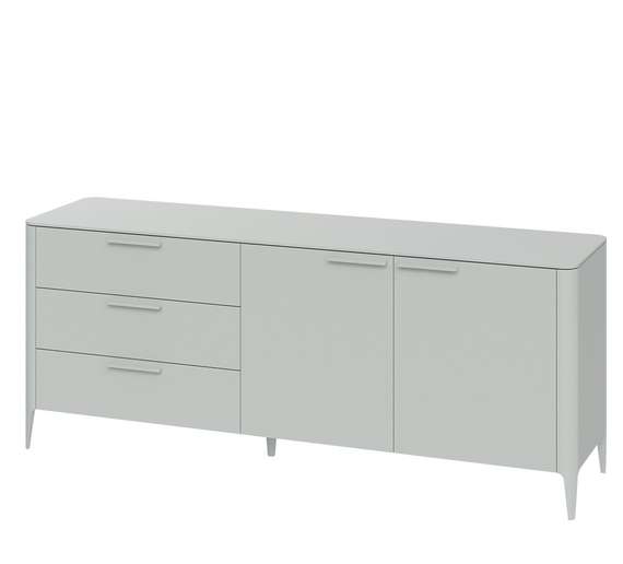 Тумба Type 3 ящика 2 двери L (светло-серый)