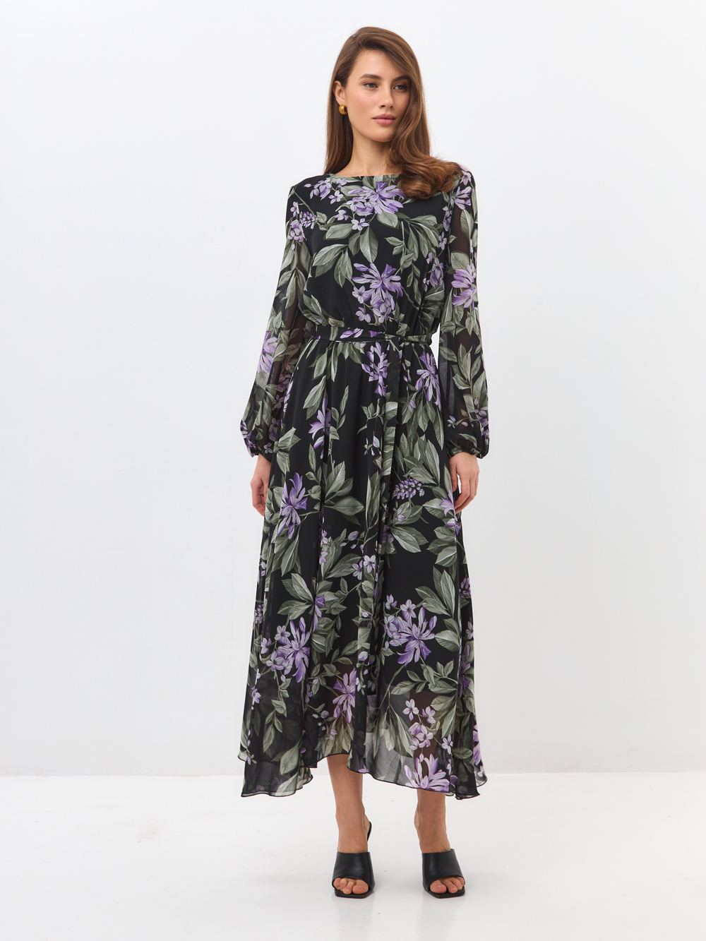 Платье Milana черный шифон