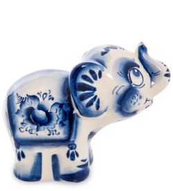 ГЛ- 580 Фигурка «Слон» (Гжельский фарфор)