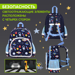 Рюкзак BRAUBERG KIDS PLAY детский, 1 отделение, 3 кармана, "In space", 29х23х12 см, 272051