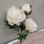 Пион белый 3 бутона искусственный
