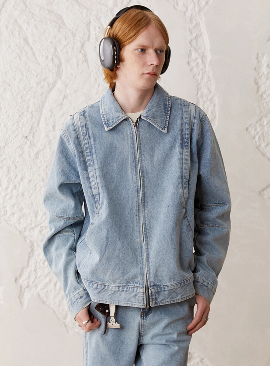 Джинсовая куртка KREATE Structure Split Denim Zip Jacket