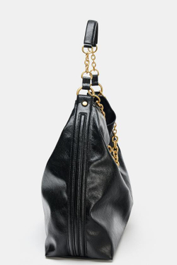 ZARA БОЛЬШАЯ СУМКА-МЕШОК, ЧЕРНЫЙ