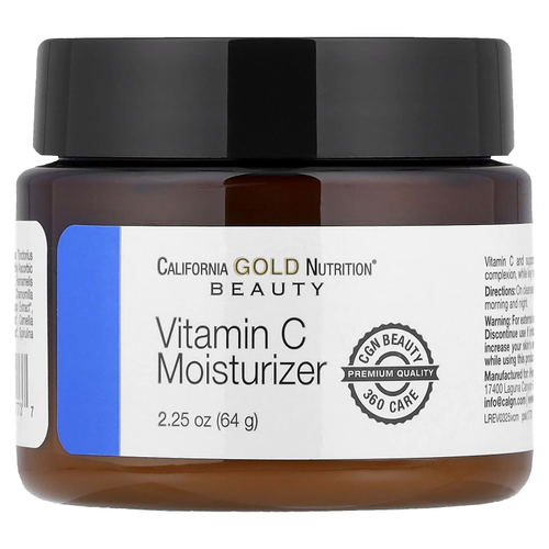 California Gold Nutrition, легкий увлажняющий крем с витамином C, для осветления кожи, 64 г (2,25 унции)