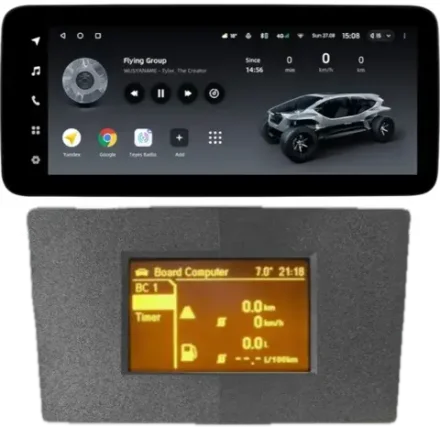 Магнитола для Opel Antara 2006-2015 (перенос БК вниз, серая) - Teyes LUX ONE ROUND монитор 12.3" 2K QLED на Android 10, CarPlay, 4G SIM-слот