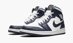 Air Jordan 1 Mid "White Metallic Gold Obsidian"