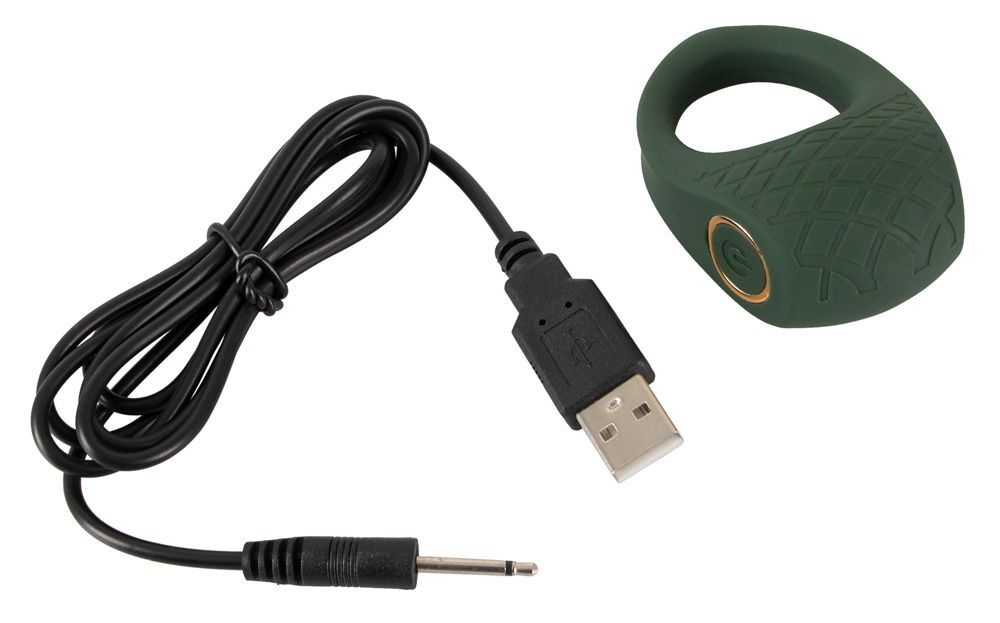 Зеленое эрекционное виброкольцо Luxurious Vibro Cock Ring (Цвет: зеленый)