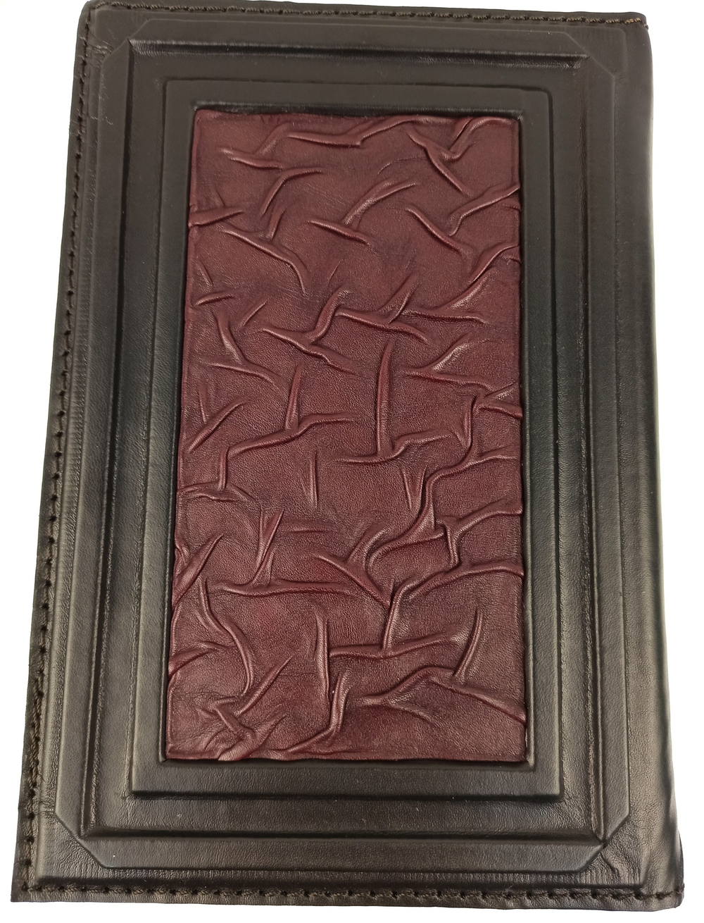 Набор "Ежедневник "Герб РФ" (триколор) из натуральной кожи со съемной обложкой и ручкой"