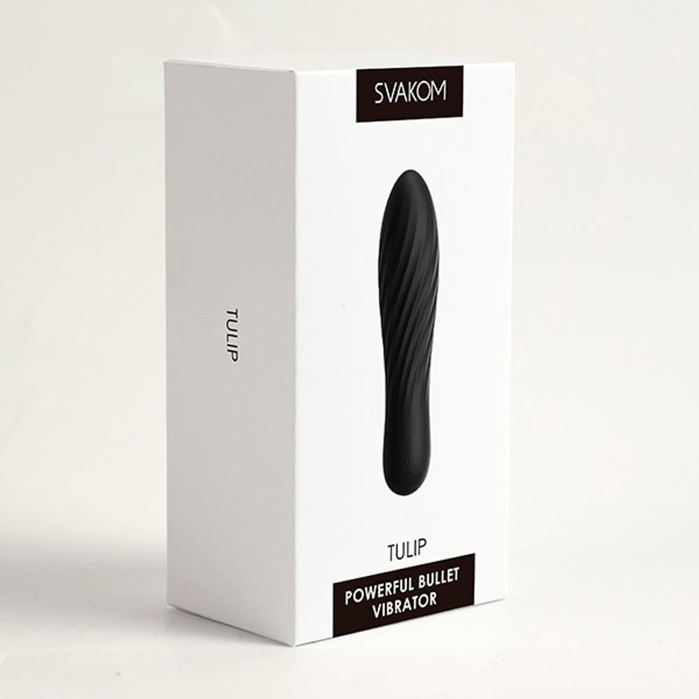 Черная вибропуля 10,6см Svakom Tulip Strong Firm Bullet Vibrator Black S115B