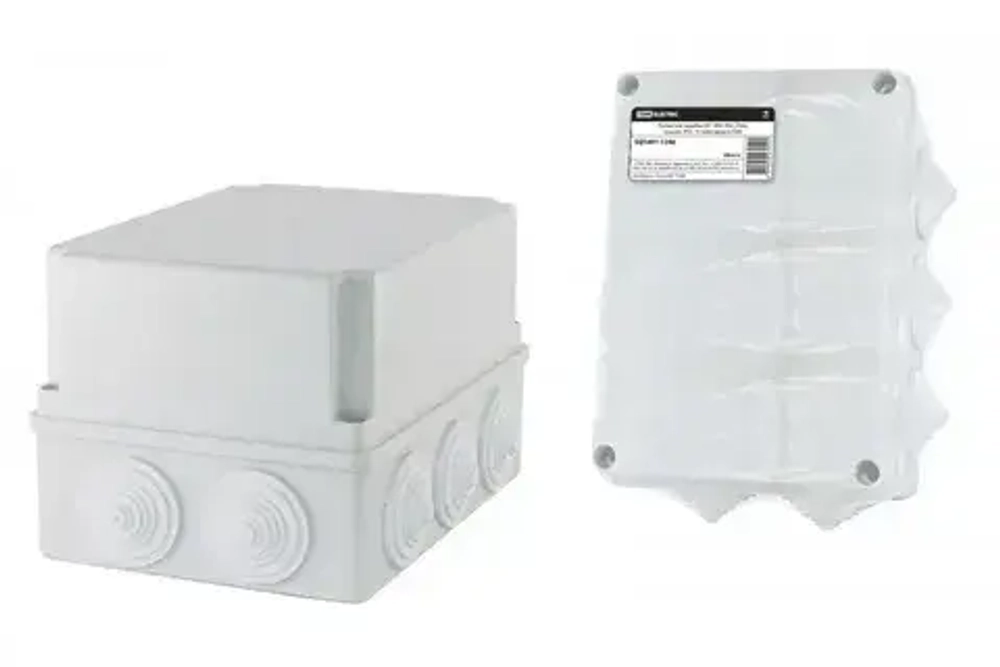 Распаячная коробка ОП 240х195х90мм, крышка, IP55 TDM SQ1401-1272