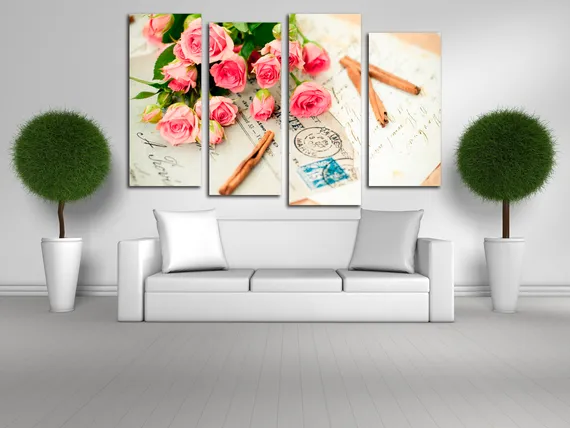 Модульная картина "Букет из роз"