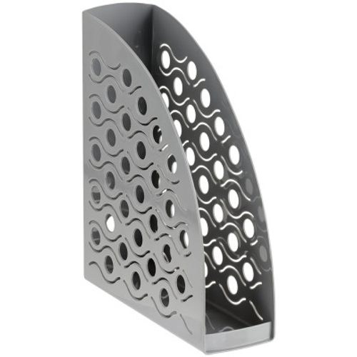 Лоток вертикальный для бумаг Стамм "Вега", серый