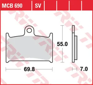 Колодки тормозные дисковые TRW MCB690SV