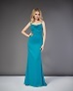 27-19 SS Платье в пол на лямках, изумрудный L