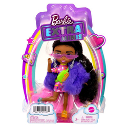 Barbie Extra Minis - Маленькая модная куколка в платье со сладким рисунком HGP63