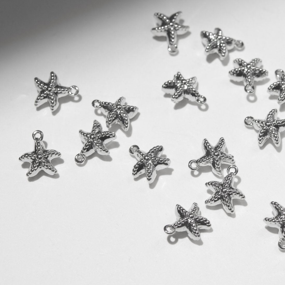 Подвеска "Звездочка", 10*9мм, родирование